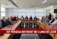 ZEF PËRGEGA RIKTHEHET ME 2 LIBRA NË LEZHË